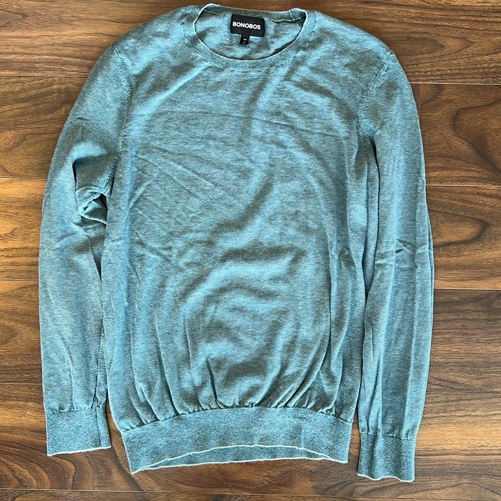 BONOBOS SLIM FIT MENS LIGHT BLUE SWEATER